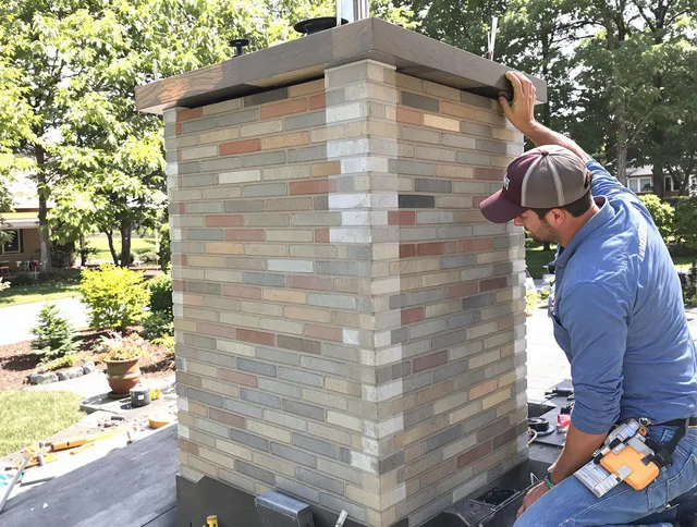Milford city  Chimney Sweep completing a modern chimney remodel in Milford city , CT