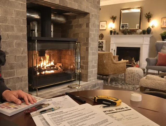 Milford city  Chimney Sweep verifying fireplace safety measures in Milford city , CT